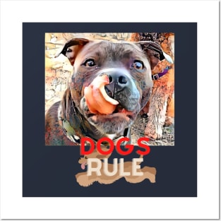 Dogs Rule (tongue out) Posters and Art